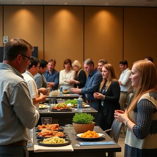 Participants learning about portion control during a nutrition workshop